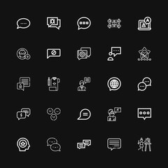 Editable 25 comment icons for web and mobile