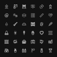 Editable 36 drawing icons for web and mobile