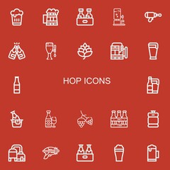 Editable 22 hop icons for web and mobile