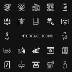 Editable 22 interface icons for web and mobile