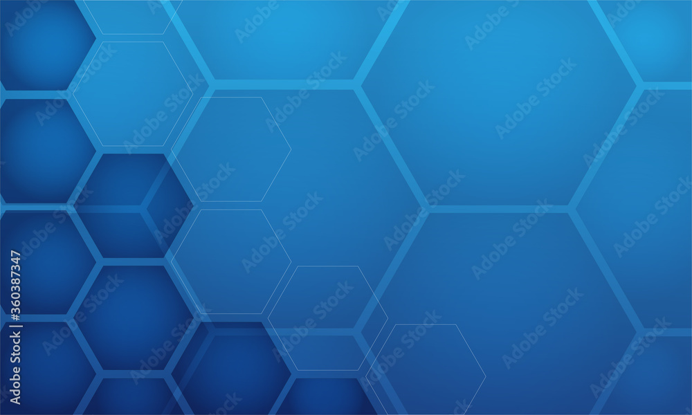 Sticker background design template, geometric background in blue color