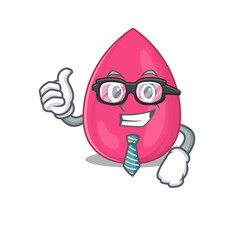 Obraz premium cartoon mascot style of makeup sponge Businessman with glasses and tie