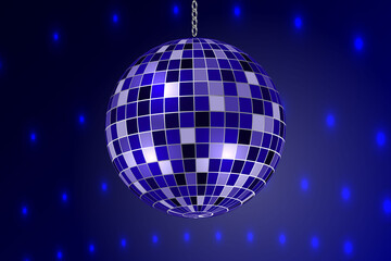 Mirror disco ball isolated.
