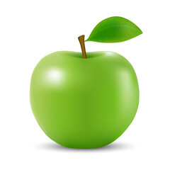 Realistic 3d apple Isolated