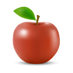 Realistic 3d apple Isolated