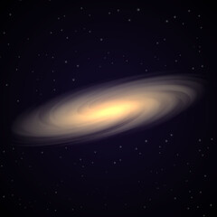 Fototapeta premium Spiral swirl galaxy on space