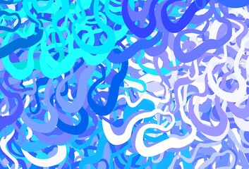 Light Blue, Green vector backdrop with curved lines.