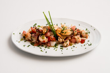 Plate of mushroom on white backgroundA plate of mushroom on a white background