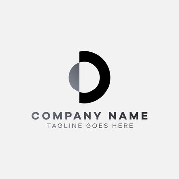 Minimalist letter "O+D" logo design. 