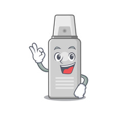 Shaving foam cartoon mascot design with Okay finger poses