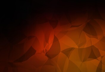 Dark Red vector polygonal pattern.