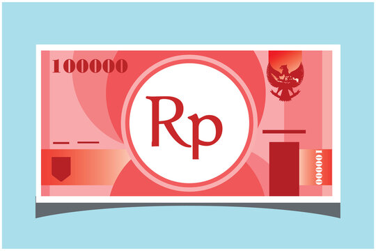  Indonesian Rupiah Banknotes paper money vector icon logo illustration and design. Indonesia business, payment and finance element. EPS 10 Vector illustration. Can be used for web, mobile,