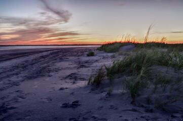 Twilight Nature Beach and Dunes Scene 1
