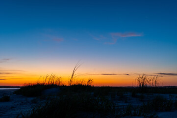 Post Sunset over Tall Grasses
