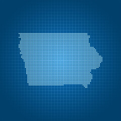 Fototapeta na wymiar map of Iowa