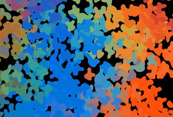 Dark Multicolor vector background with abstract shapes.