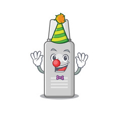 Friendly clown shaving foam mascot design concept