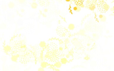 Obraz na płótnie Canvas Light Yellow vector abstract pattern with flowers