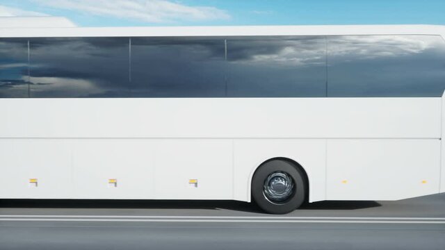 3d model of bus animation. 4k footage