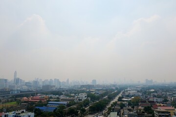 aerial view of the city of bangkok