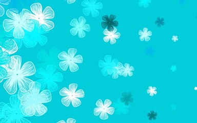 Light Pink, Blue vector elegant pattern with flowers.