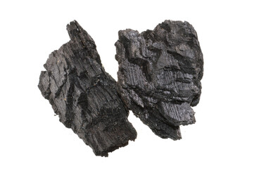 charcoal isolated on white background