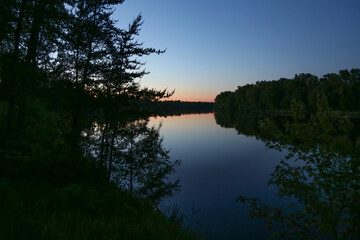 view from my parent's on the oxbow at sunset
