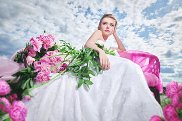 luxuriant pale pink dress