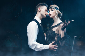 glamorous couple in love