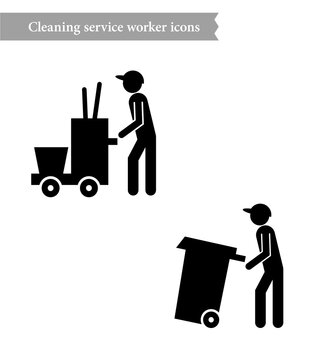 cleaning service worker icon image vector illustration design 
