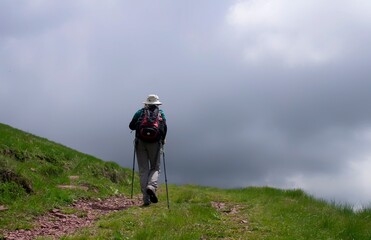 hiker in the mountains