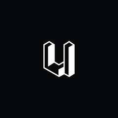 Professional Innovative 3D Initial U logo and UU logo. Letter U UU Minimal elegant Monogram. Premium Business Artistic Alphabet symbol and sign