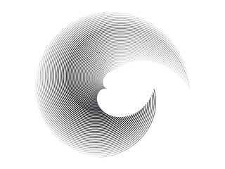 Lines in wave Form . Spiral Vector Illustration 