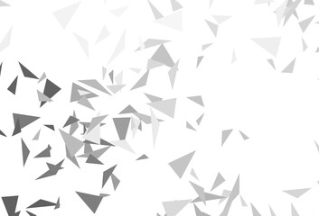 Light Gray vector template with crystals, triangles.