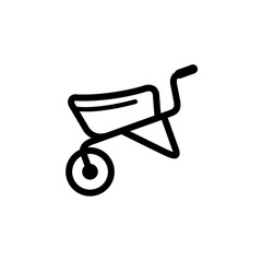 wheelbarrow icon logo illustration design