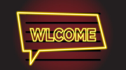 Fototapeta premium Welcome Neon Text Welcome neon sign, design template, modern trend design