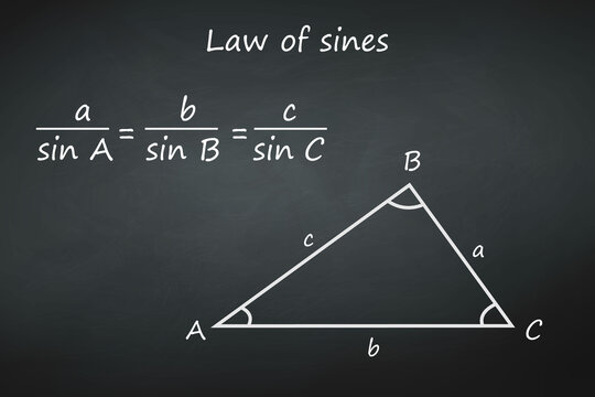 law of sines on chalkboard