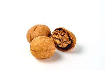 Walnut on a white background.