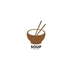 Soup logo vector icon template