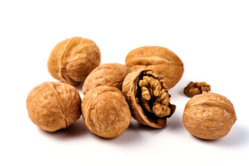Walnut on a white background.