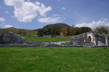 Remains of the Italian Sanctuary of Pietrabbondante. Molise - Italy