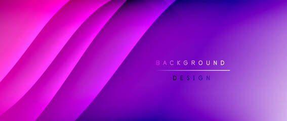 Fluid gradient waves with shadow lines and glowing light effect, modern flowing motion abstract background for cover, placards, poster, banner or flyer