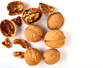 Walnut on a white background.