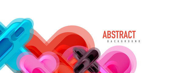 Fototapeta premium Modern vector glass cross shape abstract technology background for cover, placard, poster, banner or flyer