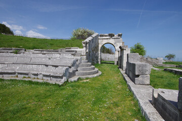 Remains of the Italian Sanctuary of Pietrabbondante. Molise - Italy