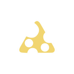 Cheese icon. flat illustration of cheese - vector icon. cheese sign symbol. EPS 10