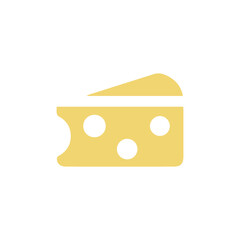 Cheese icon. flat illustration of cheese - vector icon. cheese sign symbol. EPS 10