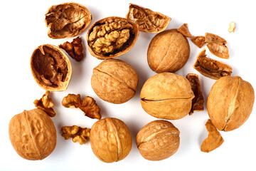 Walnut on a white background.