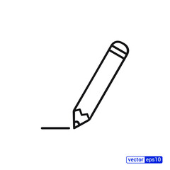 Pencil Icon, flat vector illustration logo sign/symbol. EPS 10