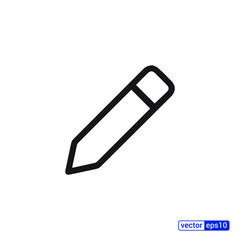 Pencil Icon, flat vector illustration logo sign/symbol. EPS 10